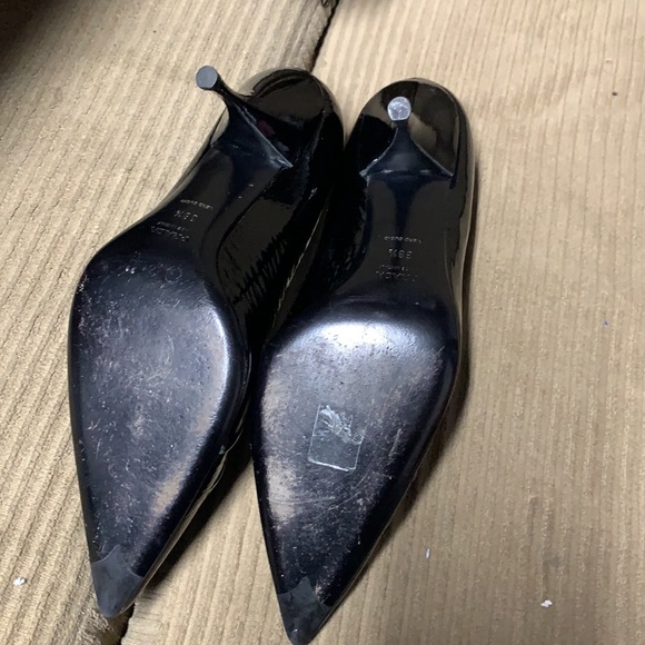 Prada Patent Leather Black Classic Pumps Stilettos Shoes Sz 38.5 - Picture 9 of 12